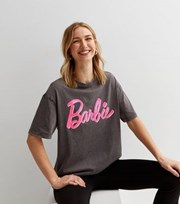 New Look Dark Grey Barbie Logo T-Shirt